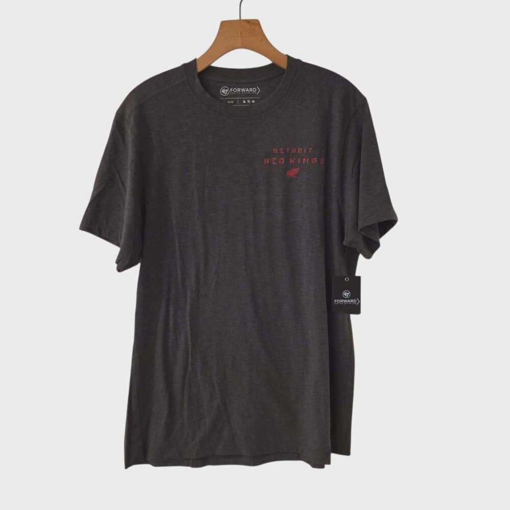 '47 Forward‎ Detroit Red Wings T-Shirt Dark Gray Mens Medium NEW NWT